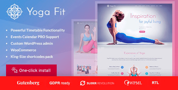 Yoga Fit Sports & Fitness WordPress Theme