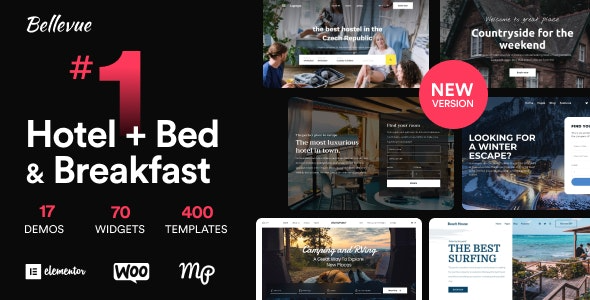 Bellevue - Hotel + Bed and Breakfast Booking - Calendar Theme