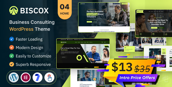 Biscox - Business Consulting WordPress Theme