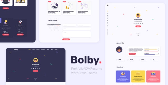 Bolby Portfolio CV Resume WordPress Theme