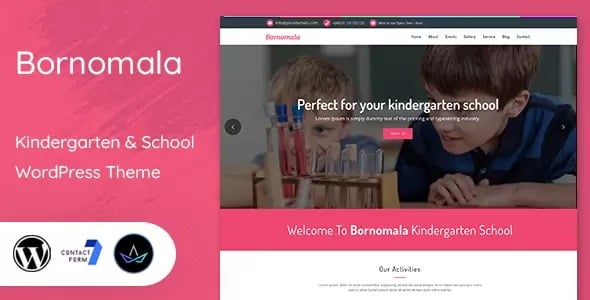 Bornomala Kindergarten & School WordPress Theme