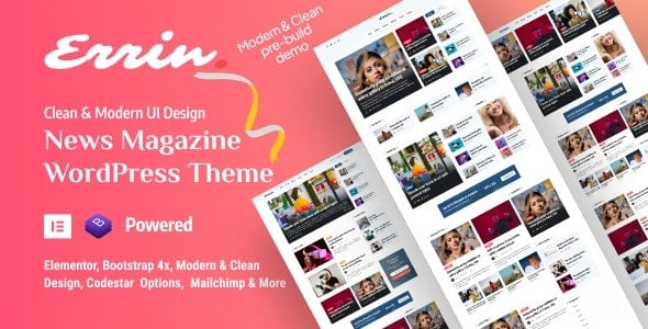 Errin Personal Blog WordPress Theme