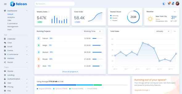 Falcon Admin Dashboard & WebApp Template [React]