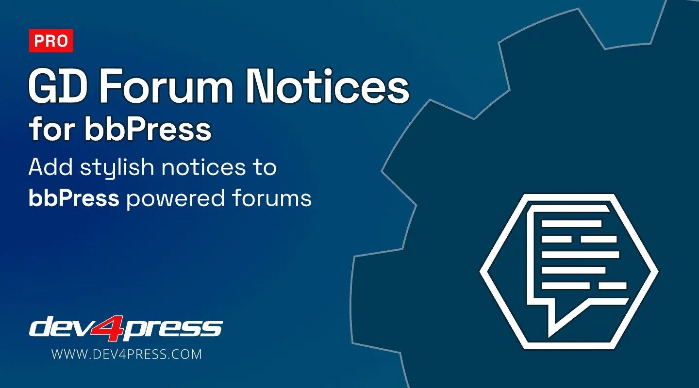 GD Forum Notices Pro for bbPress