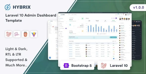 Hybrix - Admin & Dashboard Template