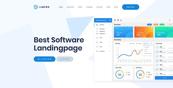 Limpon Software App Landing WordPress Theme