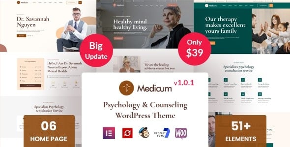 Medicum - Psychology & Counseling WordPress Theme