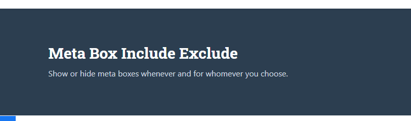 Meta Box Include Exclude