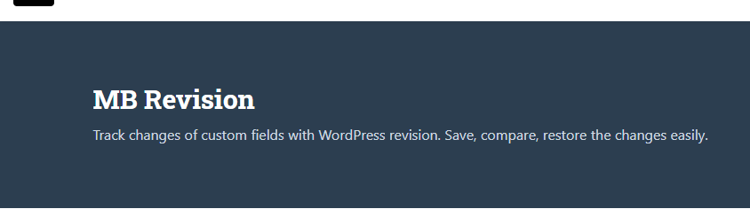 Meta Box Revision