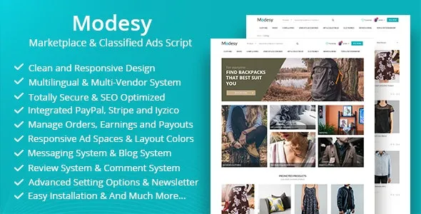 Modesy Marketplace & Classified Ads Script