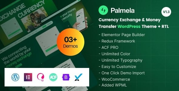 Palmela Online Banking & Money Transfer WordPress Theme