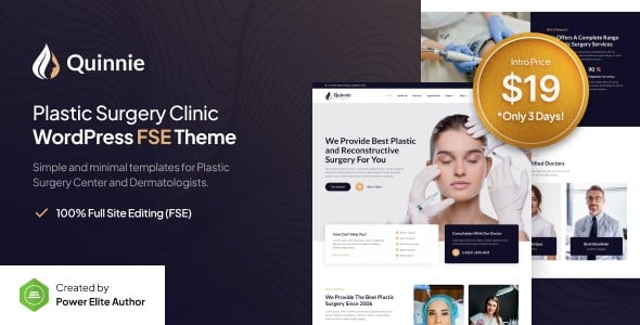 Quinnie Plastic Surgery Clinic WordPress Theme