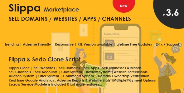 Slippa - Domains & Website Marketplace PHP Script