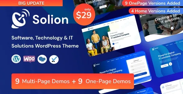 Solion Theme Technology & IT Solutions WordPress Website