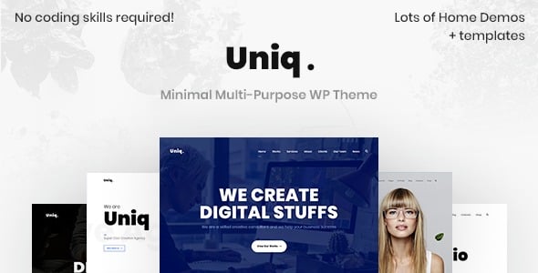 Uniq - Minimal Creative WordPress Theme