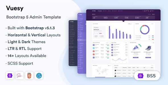 Vuesy -  Admin & Dashboard Template