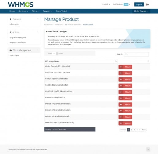 WHMCS Hetzner Cloud Automation