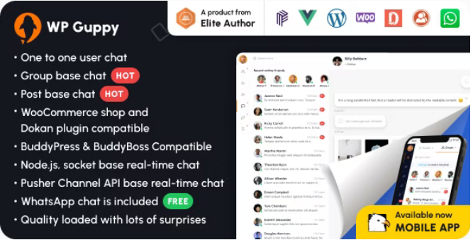 WP Guppy PRO A live chat plugin for WordPress