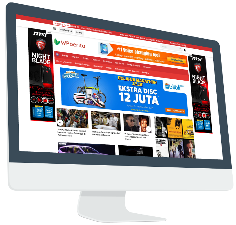 Wpberita - WordPress theme for blogs and news with a beautiful design