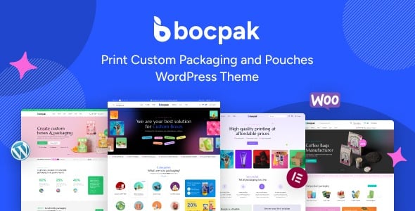 Bocpak Print Custom Packaging and Pouches WordPress Theme