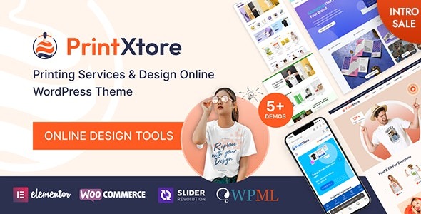 PrintXtore - Printing Services & Design Online WordPress WooCommerce Theme