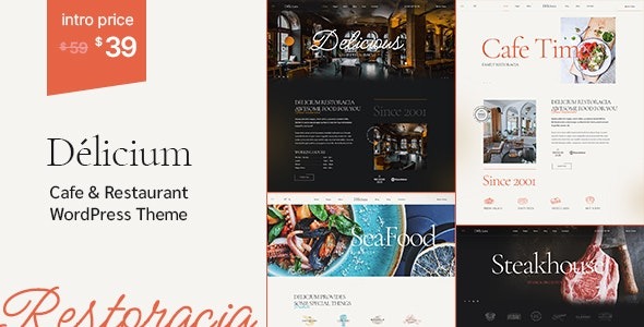 Delicium - Restaurant & Cafe WordPress Theme