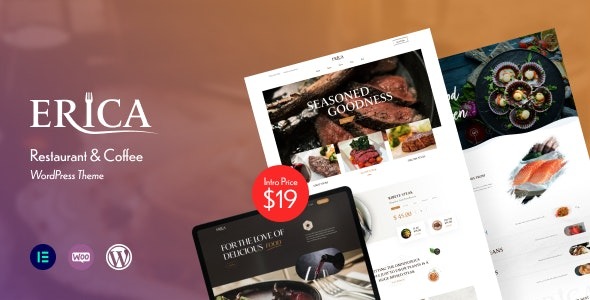 Erica Restaurant & Coffee WordPress Theme