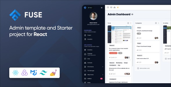 Fuse React TS - React Admin Template Redux Toolkit Material Design React Hooks