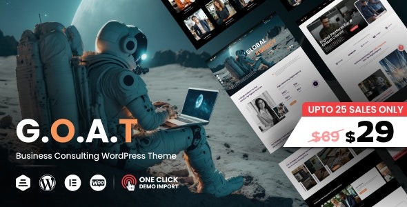 G.O.A.T - Business Agency WordPress Theme