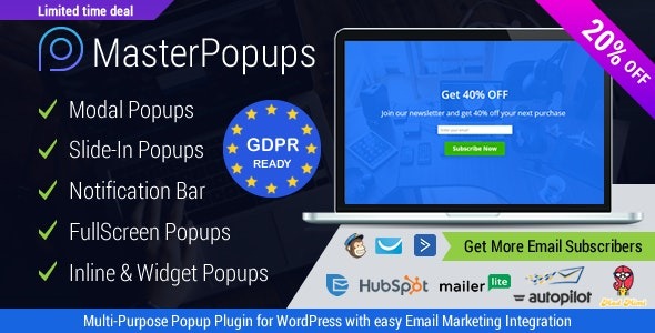 Master Popups - WordPress Popup Plugin for Email Subscription