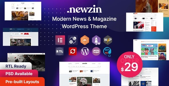 Newzin - WordPress Newspaper & Magazine Theme