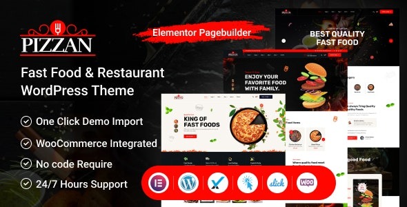 Pizzan - Fast Food and Restaurant WordPress Theme