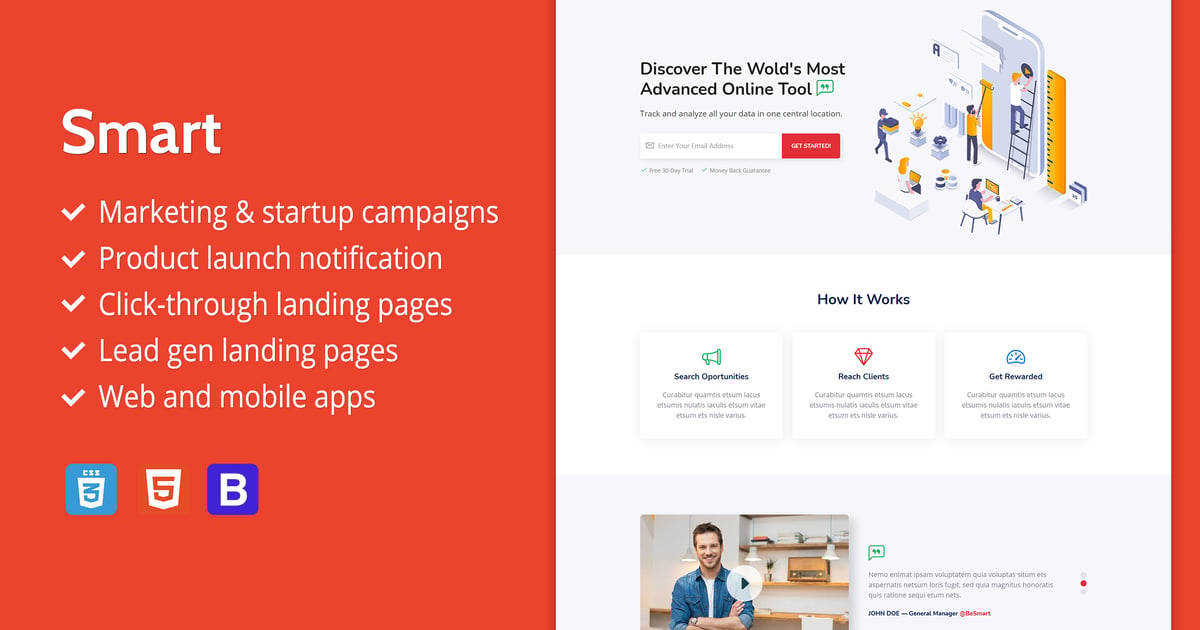 Smart - Marketing HTML Landing Page Template