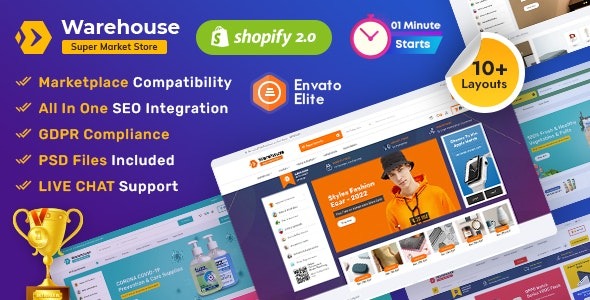 Warehouse - Advanced Shopify Multi-purpose Mega Electronics Store