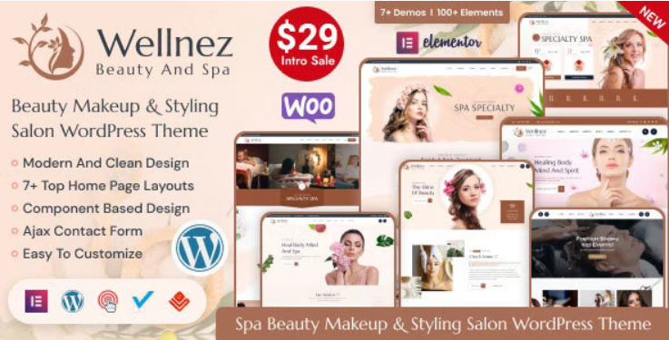 Wellnez - Beauty Spa Wellness Salon WordPress Theme