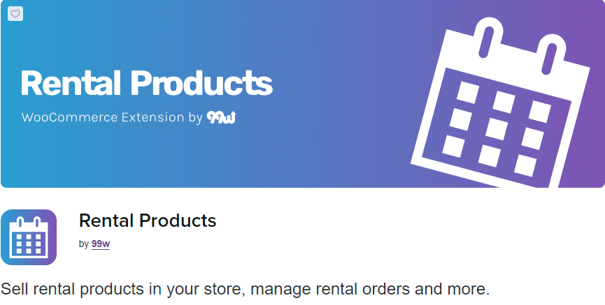 WooCommerce Rental Products [byw]