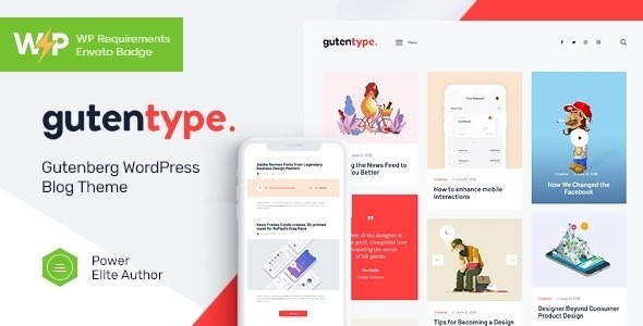 Gutentype Gutenberg WordPress Theme for Modern Blog + RTL