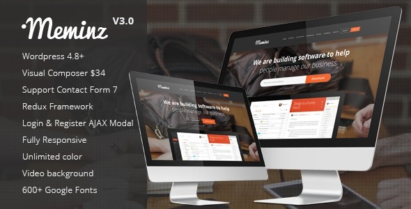 Meminz - Software Landing Page Theme