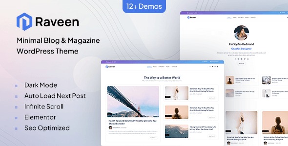 Raveen - Personal Blog & Magazine WordPress Theme