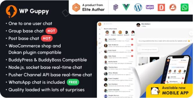 WP Guppy PRO A live chat plugin for WordPress