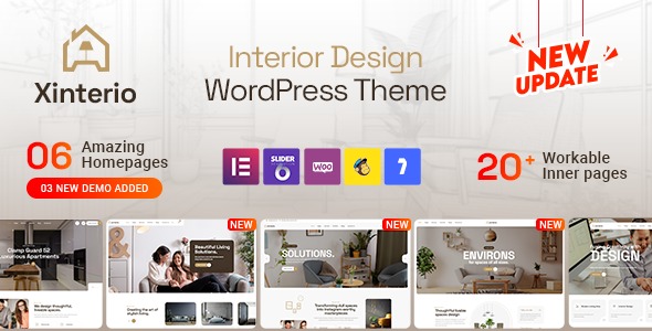 Xinterio Interior Design WordPress Theme + RTL